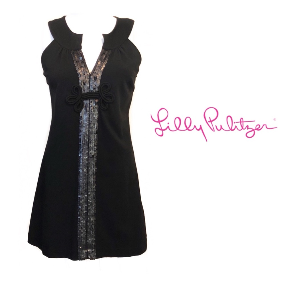 Lilly Pulitzer Sequin Halter Shift Sheath Dress